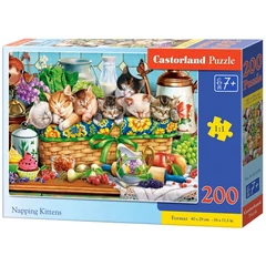 Castorland 200 db-os puzzle - Szundító Kiscicák (B-222278)