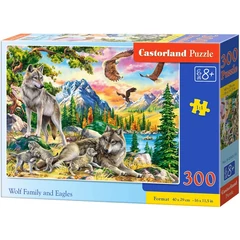 Castorland 300 db-os puzzle - Farkas család és sasok (B-030514)