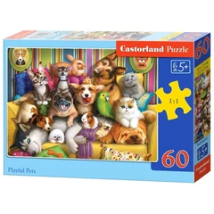 Castorland 60 db-os puzzle - Játékos kiskedvencek (B-066254)