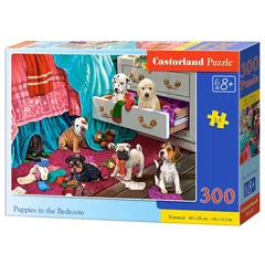 Castorland 300 db-os puzzle - Kiskutyák a hálószobában (B-030392)