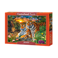 Castorland 2000 db-os puzzle - Tigris család (C-200825)