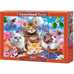 Castorland 500 db-os puzzle - Cicák a virágok között (B-53513)