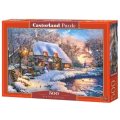 Castorland 500 db-os puzzle - Téli házikó (B-53278)