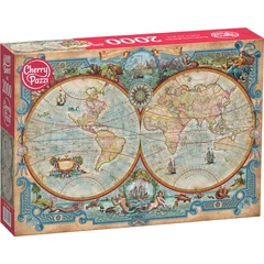 CherryPazzi 2000 db-os puzzle - Great Discoveries World Map (50125)