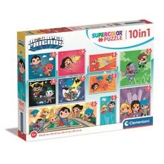 Clementoni 10 az 1-ben Szuper színes puzzle (18, 30, 48, 60) - DC Super Friends (20272)