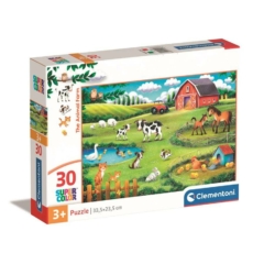 Clementoni 30 db-os Szuper Színes puzzle - Az állatfarmon (20286)