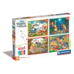 Clementoni 4 az 1-ben puzzle (12,16,20,24 db-os) - Micimackó (21514)
