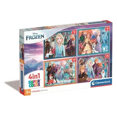Clementoni 4 az 1-ben Szuper színes puzzle (12, 16, 20, 24) - Disney - Jégvarázs (21518)