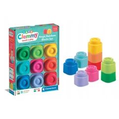 Clementoni - Clemmy - 10 db puha építőkocka Rainbow (17604)