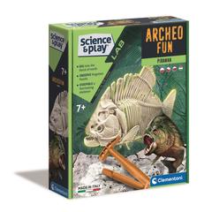 Clementoni - Tudomány és játék - Archeo Fun - Világító Piranha régészeti játékszett