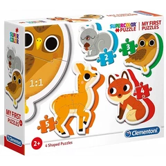 Clementoni 4 az 1-ben Bébi sziluett puzzle (2,3,4,5 db-os) - Erdei állatok (20814)