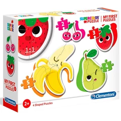 Clementoni 4 az 1-ben Bébi sziluett puzzle (2,3,4,5 db-os) - Gyümölcsök (20815)