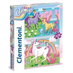 Clementoni 2 x 20 db-os puzzle - Vidám unikornisok (24754)