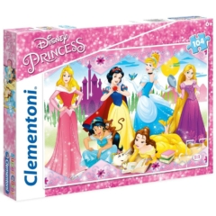 Clementoni 104 db-os Szuper Színes puzzle - Disney Princess (27086)