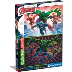 Clementoni 104 db-os puzzle - Marvel - Bosszúállók - Fluoreszkáló (27554)