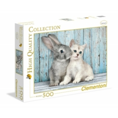 Clementoni 500 db-os puzzle - Cica és nyuszi (35004)