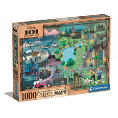 Clementoni 1000 db-os puzzle - Disney 101 Kiskutya Történet Térkép (39665)