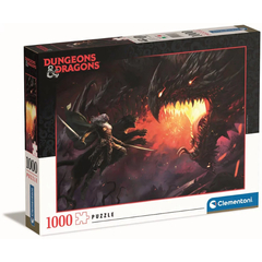 Clementoni 1000 db-os puzzle - Dungeons and Dragons - Fekete Sárkány (39735)