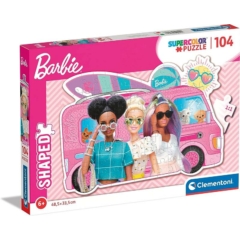 Clementoni 104 db-os Szuper színes Shaped puzzle - Barbie lakóautója (27162)