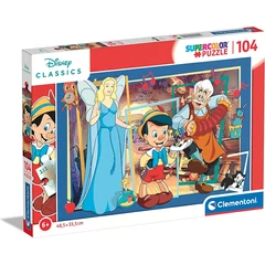 Clementoni 104 db-os Szuper Színes puzzle - Disney - Pinokkió (25749)