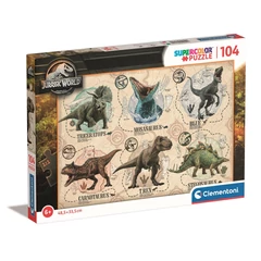 Clementoni 104 db-os Szuper Színes puzzle - Jurassic World (27179)