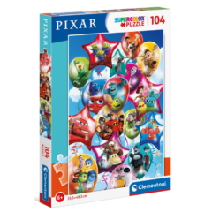 Clementoni 104 db-os Szuper Színes puzzle - Pixar Party (25717)