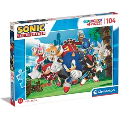 Clementoni 104 db-os Szuper Színes  puzzle - Sonic (27159)