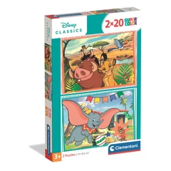 Clementoni 2 x 60 db-os puzzle - Disney Classic - Oroszlánkirály és Dumbo (24837)