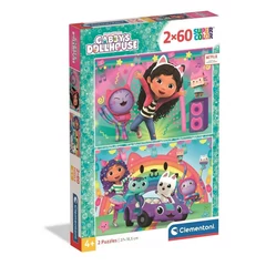 Clementoni 2 x 60 db-os Szuper Színes puzzle - Gabi babaháza (24819)