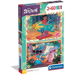 Clementoni 2 x 60 db-os Szuper Színes puzzle - Stitch (24822)