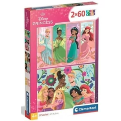 Clementoni 2 x 60 db-os puzzle- Disney Princess (24824)