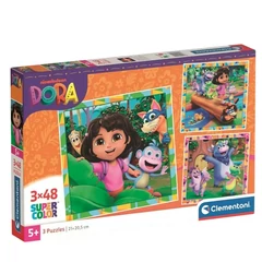Clementoni 3 x 48 db-os puzzle - Dóra, a felfedező (25078)