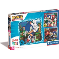Clementoni 3 x 48 db-os puzzle - Sonic (25320)