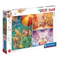 Clementoni 3 x 48 db-os Szuper Színes puzzle  - A cirkusz (25264)