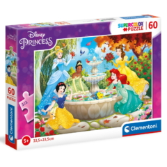 Clementoni 60 db-os Szuper Színes puzzle -  Disney Princess - A szökőkútnál (26064)