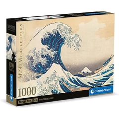 Clementoni 1000 db-os puzzle Museum Collection - Hokusai - A nagy hullám Kanagavánál (39707)