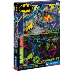 Clementoni 104 db-os Fluoreszkáló puzzle - Batman (27175)