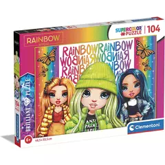 Clementoni 104 db-os Szuper Színes Ragyogó puzzle - Rainbow High (20342)