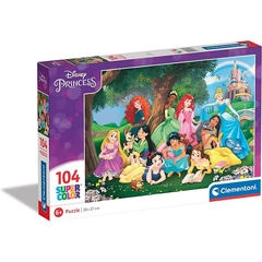 Clementoni 104 db-os Szuper Színes puzzle - Disney Princess (25743)