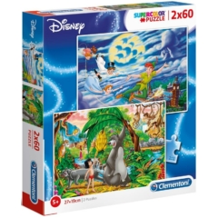 Clementoni 2 x 60 db-os puzzle - Disney mesehősök (21613)