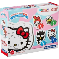 Clementoni 4 az 1-ben Bébi sziluett puzzle (3,6,9,12 db-os) - Hello Kitty (20818)