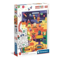 Clementoni 60 db-os Színezhető kétoldalas puzzle - Robotok (26061)