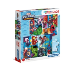 Clementoni 2 x 20 db-os Szuper Színes puzzle - Marvel szuperhősök (24768)