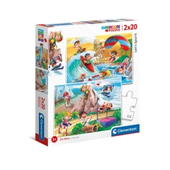 Clementoni 2 x 20 db-os Szuper Színes puzzle - Sportra fel! (24780)