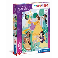 Clementoni 104 db-os Szuper Színes puzzle - Disney Princess hercegnők (25736)