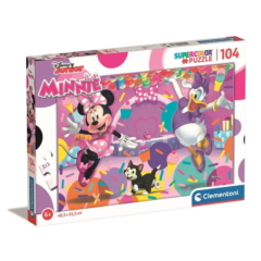 Clementoni 104 db-os Szuper Színes  puzzle - Minnie Mouse és Daisy kacsa (25735)