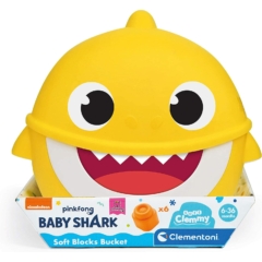 Clemmy Baby Puha kockák - Baby Shark mini tároló