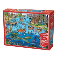 Cobble Hill 1000 db-os puzzle - DoodleTown - Gone Fishing (44503)
