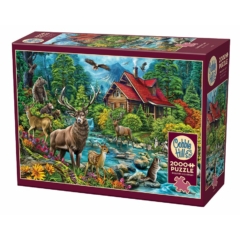 Cobble Hill 2000 db-os puzzle - Red-roofed Cabin (49016)