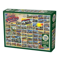 Cobble Hill 1000 db-os puzzle - Vintage American Postcards (40115)